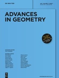 Cover: Advances in Geometry - De Gruyter