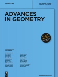 Abbildung von: Advances in Geometry - De Gruyter