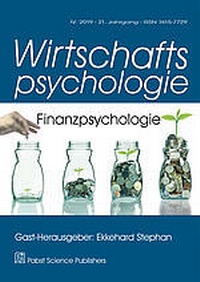 Abbildung von: Wirtschaftspsychologie - Pabst Science Publishers