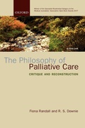 Cover: The Philosophy of Palliative Care - Oxford University Press