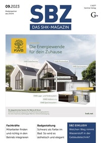 Abbildung von: SBZ - Das SHK-Magazin - Alfons W. Gentner Verlag