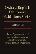 Cover: Oxford English Dictionary Additions Series: Volume 3 - Oxford University Press