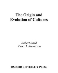 Enlarge image Cover: The Origin and Evolution of Cultures - Oxford University Press Inc