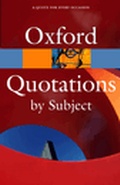 Cover: Oxford Dictionary of Quotations by Subject - Oxford University Press