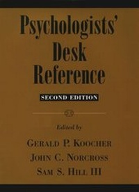 Enlarge image Cover: Psychologists' Desk Reference - Oxford University Press Inc