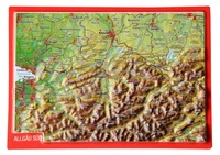 Abbildung von: Reliefpostkarte Allgäu Süd - georelief Vertriebs GbR