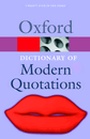 Cover: The Oxford Dictionary of Modern Quotations - Oxford University Press