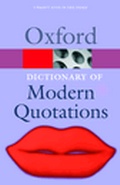 Cover: The Oxford Dictionary of Modern Quotations - Oxford University Press