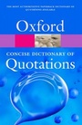 Cover: Concise Oxford Dictionary of Quotations - Oxford University Press