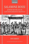 Cover: Salamone Rossi - Oxford University Press Inc