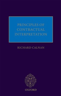 Enlarge image Cover: Principles of Contractual Interpretation - Oxford University Press