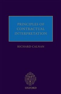 Enlarge image Cover: Principles of Contractual Interpretation - Oxford University Press