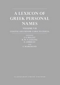 Abbildung von: A Lexicon of Greek Personal Names - Oxford University Press