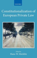 Cover: Constitutionalization of European Private Law - Oxford University Press