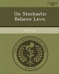 Cover: On Stochastic Balance Laws - Proquest, Umi Dissertation Publishing