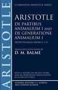Cover: De Partibus Animalium I and De Generatione Animalium I (with passages from Book II. 1-3) - Clarendon Press