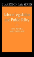 Cover: Labour Legislation and Public Policy - Clarendon Press
