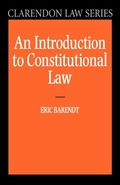 Cover: An Introduction to Constitutional Law - Oxford University Press