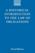 Cover: A Historical Introduction to the Law of Obligations - Oxford University Press