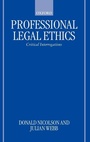 Cover: Professional Legal Ethics - Oxford University Press