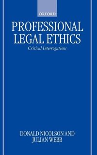 Enlarge image Cover: Professional Legal Ethics - Oxford University Press