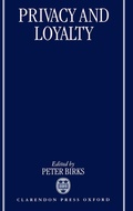 Cover: Privacy and Loyalty - Oxford University Press