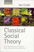 Cover: Classical Social Theory - Oxford University Press
