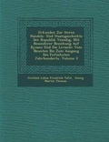 Cover: Urkunden Zur Lteren Handels- Und Staatsgeschichte Der Republik Venedig, Mit Besonderer Beziehung Auf Byzanz Und Die Levante - Saraswati Press