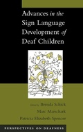 Cover: Advances in the Sign-Language Development of Deaf Children - Oxford University Press Inc