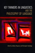 Cover: Key Thinkers in Linguistics and the Philosophy of Language - OUP India