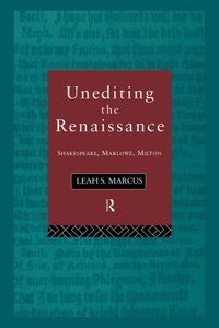 Enlarge image Cover: Unediting the Renaissance - Routledge