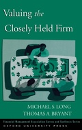 Cover: Valuing the Closely Held Firm - Oxford University Press Inc