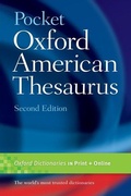 Cover: Pocket Oxford American Thesaurus - Oxford University Press Inc