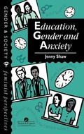 Cover: Education, Gender And Anxiety - Taylor & Francis