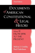 Cover: Documents of American Constitutional and Legal History - Oxford University Press Inc