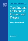 Cover: Teaching and Education in Fracture and Fatigue - CRC Press
