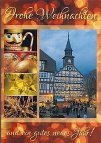Abbildung von: Doppelkarte C6 " Rathaus mit Adventskalender ", mit Umschlag - Frühauf, Buchhandlung, Inh. Wolfgang Frühauf e.K.