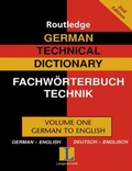 Cover: German Technical Dictionary (Volume 1) - Routledge