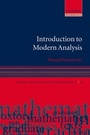 Cover: Introduction to Modern Analysis - Oxford University Press