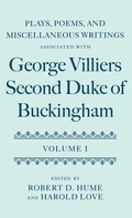 Cover: Plays, Poems, and Miscellaneous Writings associated with George Villiers, Second Duke of Buckingham - Oxford University Press