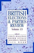 Cover: British Elections & Parties Review - Routledge