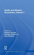 Cover: Sraffa and Modern Economics, Volume I - Routledge