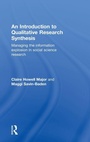 Cover: An Introduction to Qualitative Research Synthesis - Routledge