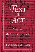 Cover: Text and Act - OUP eBook