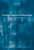 Cover: Processing Syntax and Morphology - Oxford University Press