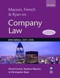 Cover: Mayson, French and Ryan on Company Law 2007/2008 - Oxford University Press