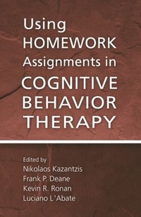 Enlarge image Cover: Using Homework Assignments in Cognitive Behavior Therapy - Routledge