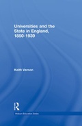 Cover: Universities and the State in England, 1850-1939 - Frank Cass Publishers