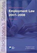 Cover: Blackstone's Statutes on Employment Law 2007-2008 - Oxford University Press
