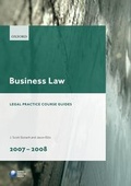 Cover: Business Law 2007-2008 - Oxford University Press